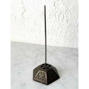Antique Receipt Paper Spike Store Hotel Desk Accessory Cast Iron Paper Holder